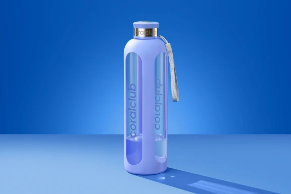 Clear Water glass bottle, Very Peri